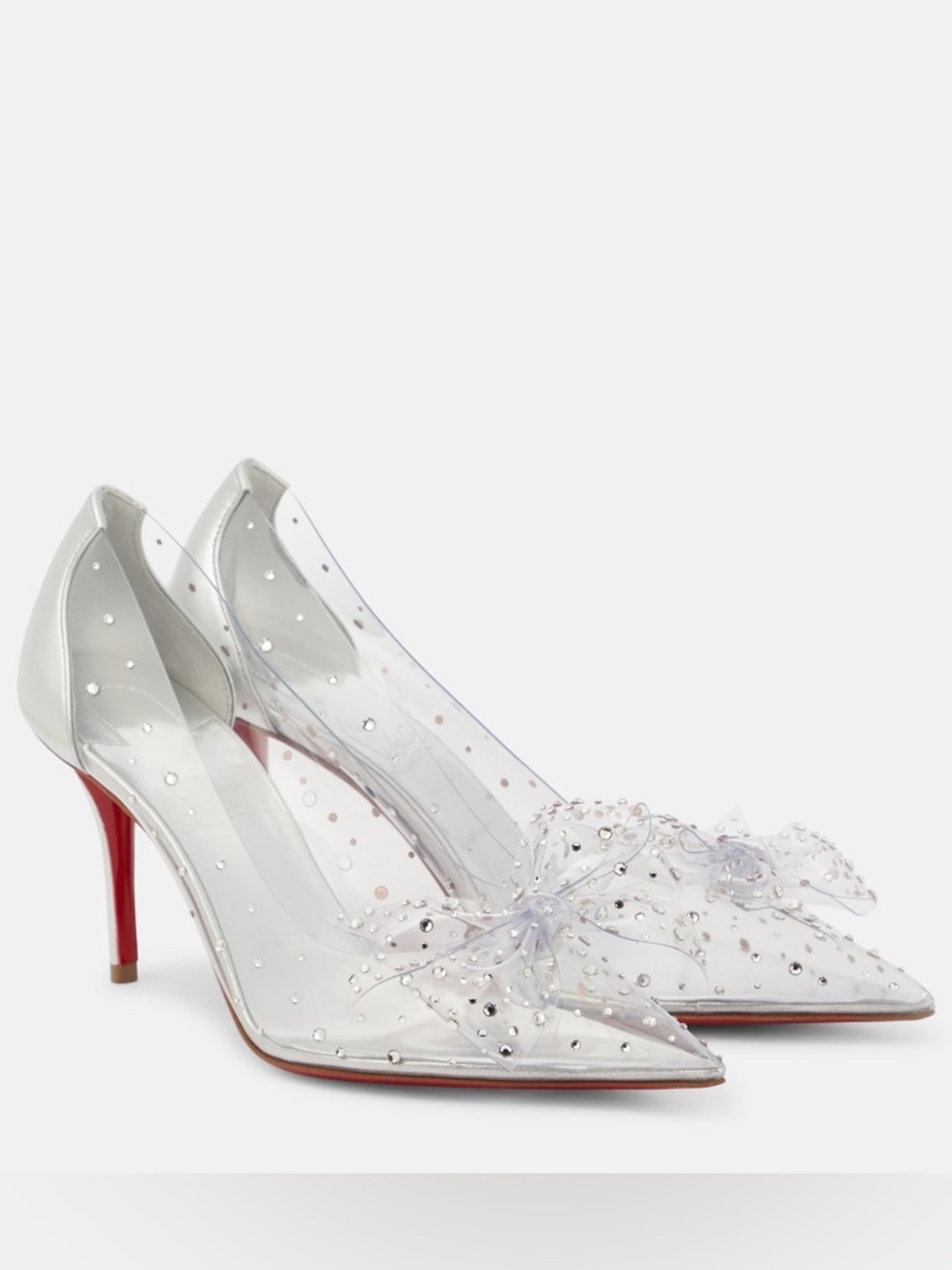 CHRISTIAN LOUBOUTIN Size 39 Jelly 80 crystal embellished PVC pumps NEW